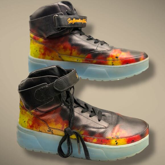 Men's Size 9 SIX HUNDRED FOUR X Def Leppard Limited Edition "Pyromania" Sneakers - Picture 3 of 13